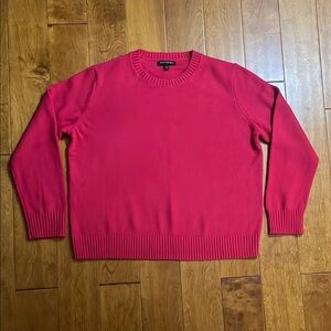 Banana Republic Hot Pink Crew Neck Sweater Size XL Preppy Casual Oversized